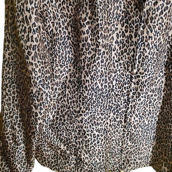 Vintage Silk Leopard Print Jacket Size 14 - Picture 4 of 7